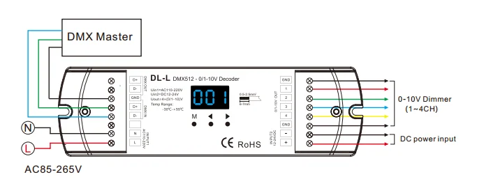 Схема декодера dmx 512