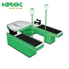 Supermarket Customized awesome stainless steel Electronic Durable checkout counter with conveyor belt