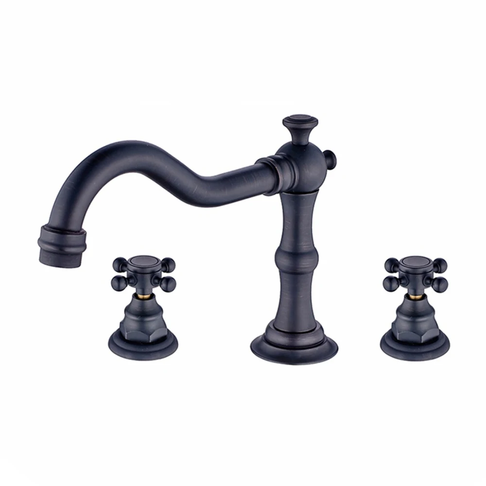 Fapully Dual Handle Bathroom Sink Faucet Oil Rubbed Bronze Vessel