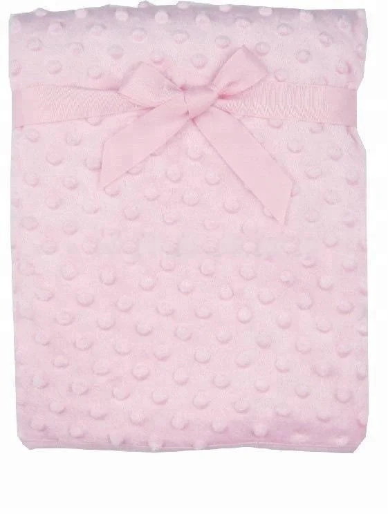 
Super soft minky dot baby blankets/swaddle 