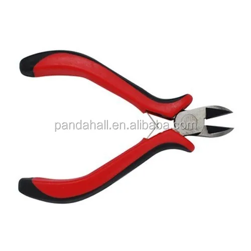

PandaHall 1 piece Black Jewelry Making Tools Side Cutter Plier Carbon Steel Pliers, Red & black