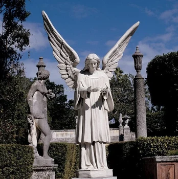 Italienische Beruhmte Stein Engel Skulpturen Grossen Garten Marmor