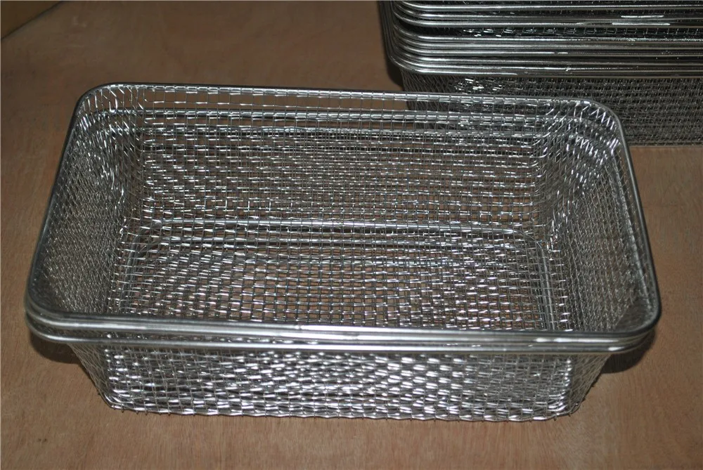 Stainless Steel Wire Mesh Square Baskets With Lid Buy