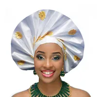 

2018 Already Tied Aso Oke Headtie african headwear Auto Gele For Bridal And Party DHL Free Shipping