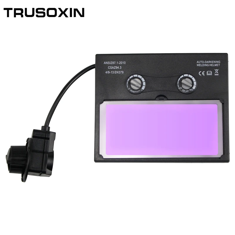 

Solar automatic dimming welding mask helmet welder welding lens eye mask filter / lens welding machine and plasma cutting tool, Black