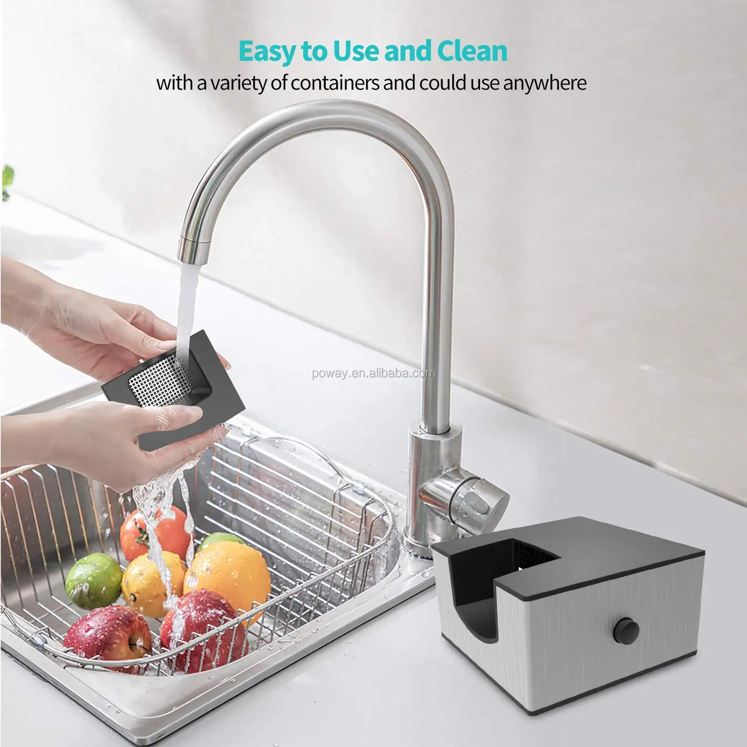 
Poway Portable Mini Smoke Machine 2*AA 3V Battery 1.2W Food Smoking Gun for Home Cooking and Outdoor BBQ (Silver) 