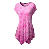 OEM Service Women Clothes Pink Short Sleeve Plus Size Tunic Dress New Latest Western Dress Patterns For Ladies