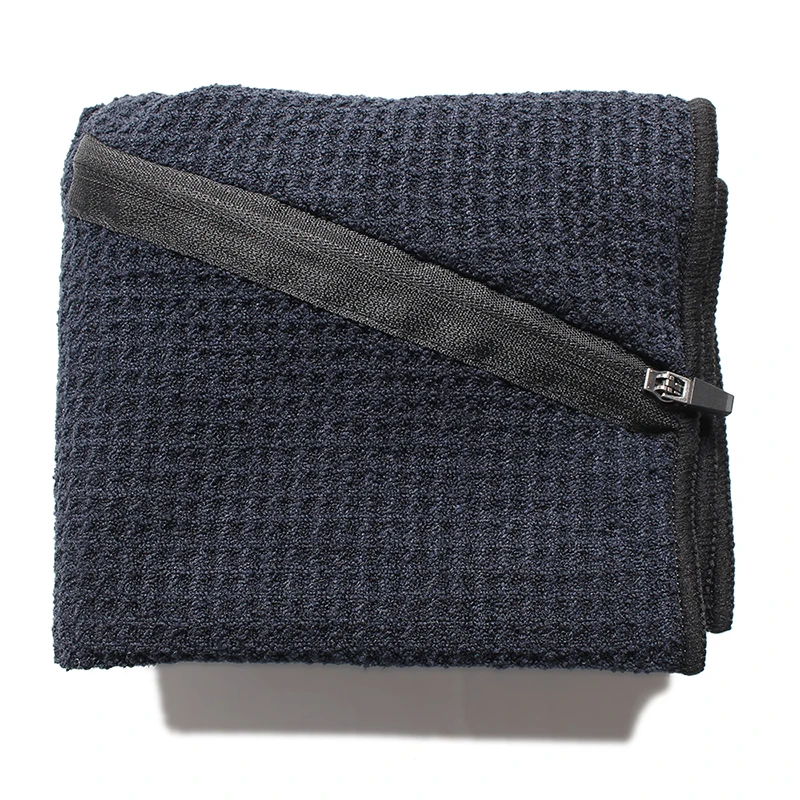 microfiber soft microfibre sports towel with zipper waffle