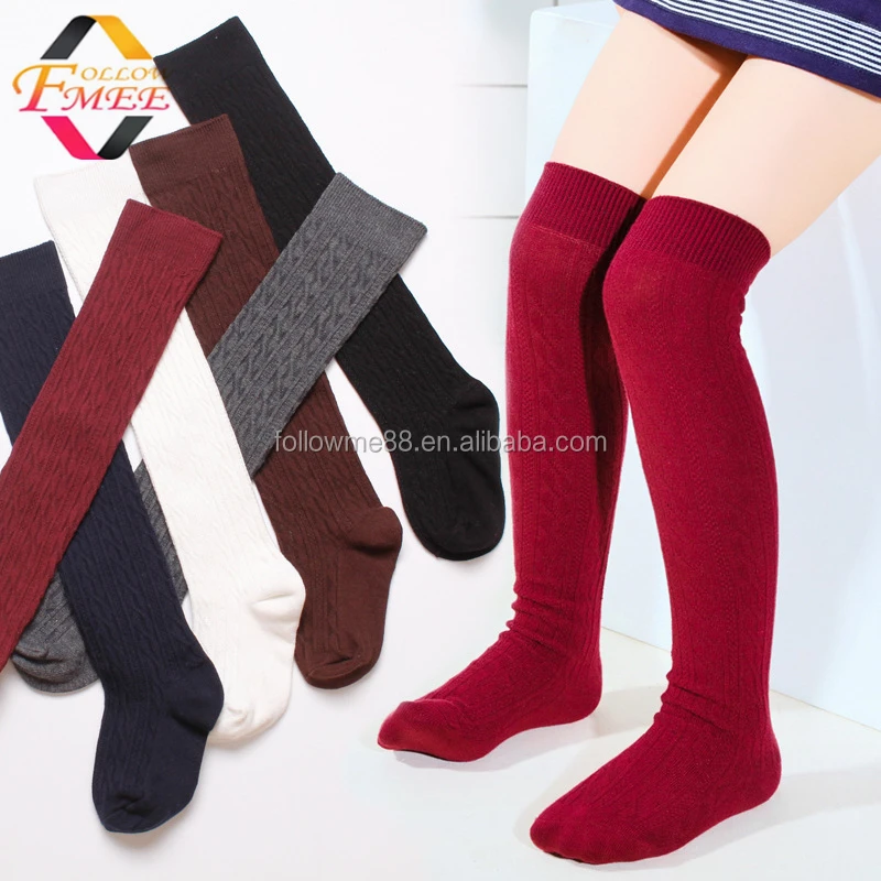 Kids Knee High Stocking Baby Bowknot Cotton Long Socks Striped Soft Lovely