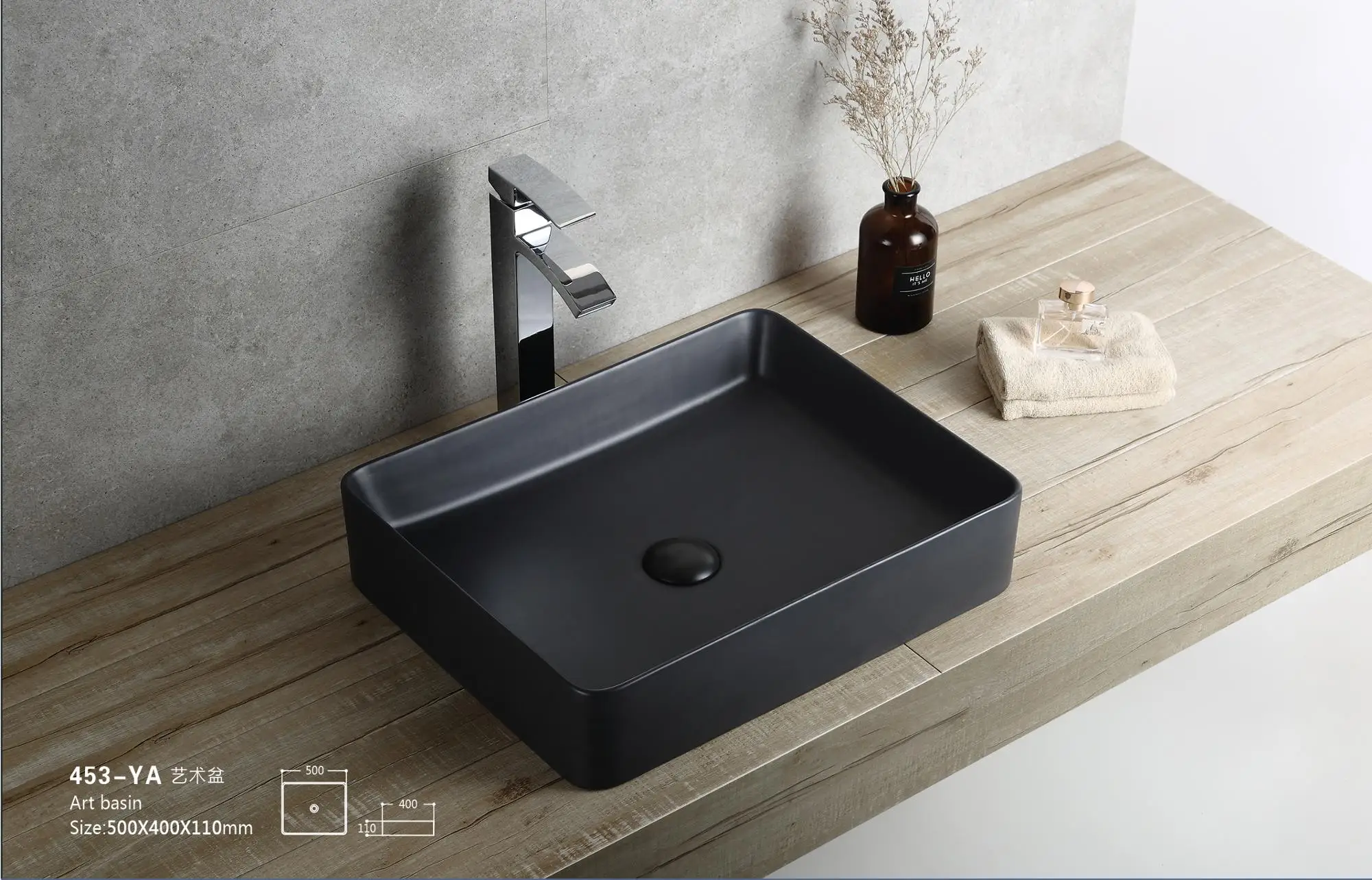 Matte Black Bathroom Oval Ceramic Basin For Washing - Buy Ceramic Hand ...