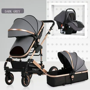 Wisesonle baby stroller 2 in 1 Folding light four seasons Multifunction 3 in 1 High Landscape stroller