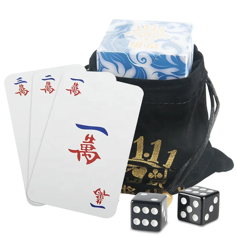 

WJPC- Wangjing Mahjong Playing Cards No Minimum Wholesale Mahjong Poker Cards Sets Paper CMYK 4C 1C or up to Your Design PK-1009