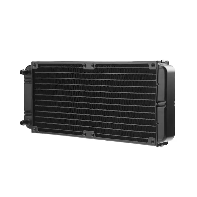 240mm 12-Tube Aluminum Computer Water Cooling Radiator Heat Exchanger for ID 8-10mm tubes for Laptop Desktop computer PC