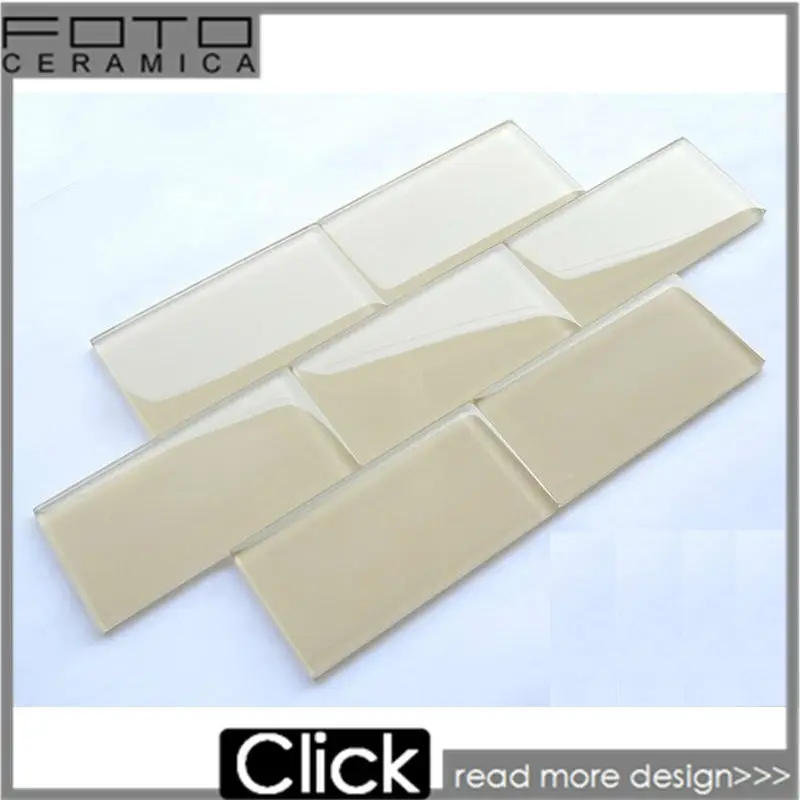 Metro de vidrio azulejos de la pared para la cocina y el baño, 150*75mm