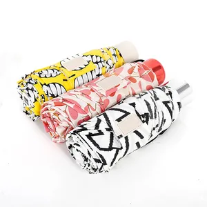 Image of Quality-assured printing lightweight travel 5 fold umbrella