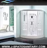 2014 Gold Supplier Hot Home Decor Glass Diamonds Whirlpool Glass Sliding Modern Multifunctional Free Standing Bath Room