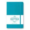 Index and numbered pages dotted grid teal color hardcover bullet journal with 2 bookmarks