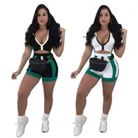 

Women's Two Piece Set Clothing Jumpsuits Color Block Sports 2 Piece Set Outfits