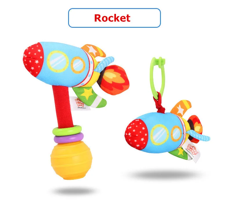 Cartoon Vehicle Car Jitter Baby Car Seat Toy Stroller Rattle Wholesale