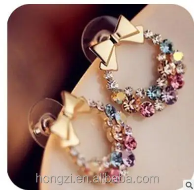 

1 pcs South Korean pop earrings with earrings with bows and earrings