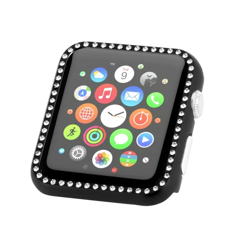 

New Metal Rhinestone Bling Case for Apple Watch Series 1,2&3, Silver, black, gold, rose gold and red