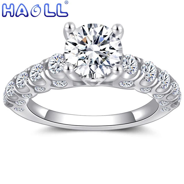 

925 silver rhodium plated jewellery diamond engagement wedding rings, N/a