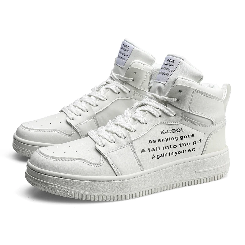 

Factory Custom Outdoor Spring Men Running Sport Lightweight Sneakers Male Krasovki Trainer leather shoes, White