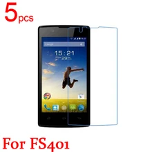 5pcs Ultra Clear LCD Screen Protector Film Cover For Fly FS401 Stratus 1 Protective Film + cloth free shipping