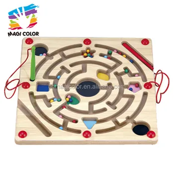 wooden magnetic maze