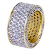 iced out micro pave cz 18k gold custom diamond ring for men
