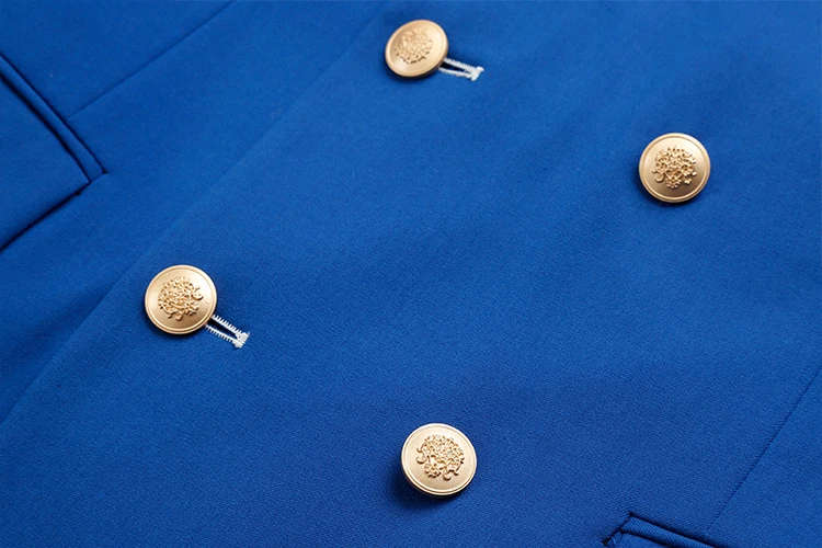 Wholesale Polyester Black Dark Blue Pants Suits Royal Blue Double-Breasted Men Suit