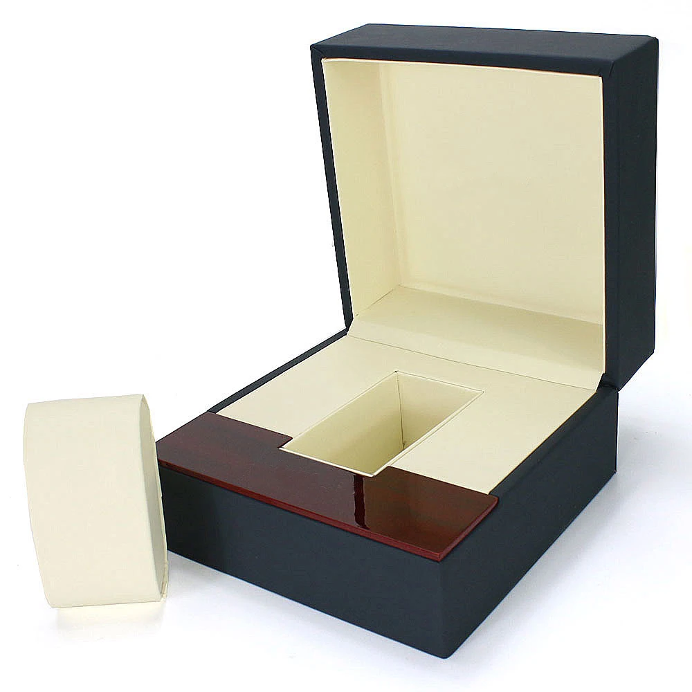 Luxury Jewerly-blue watch Box Leather with Delicate Outer Packaging AND Soft Fluff Pillow