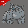 New 2019 rhinestone human partner bull dog pattern design