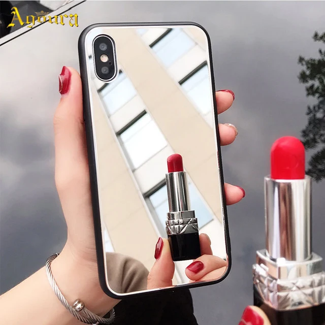 

Mirror makeup glass phone case for iPhoneXS MAX