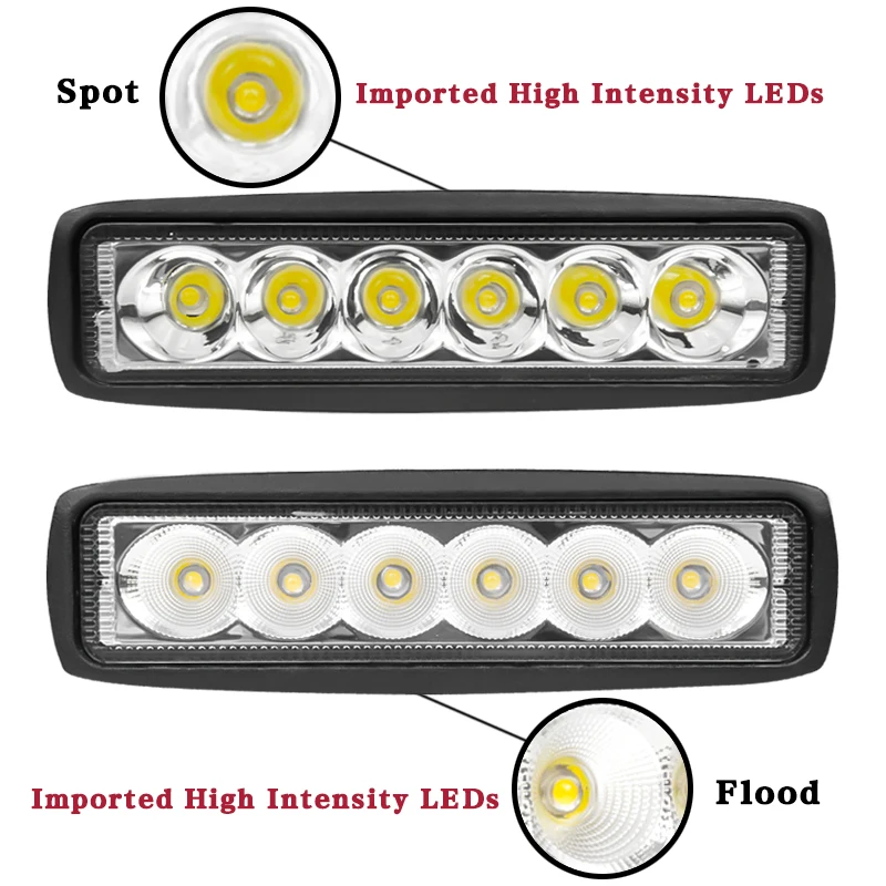 6.3 Inch 18w Construction Cob Car Led Work Light Bar - Buy Led Work ...