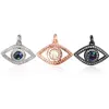 Hot Sale DIY Cubic Zirconia Micro Pave Brass Evil Eye Charms Setting Pendant For Women