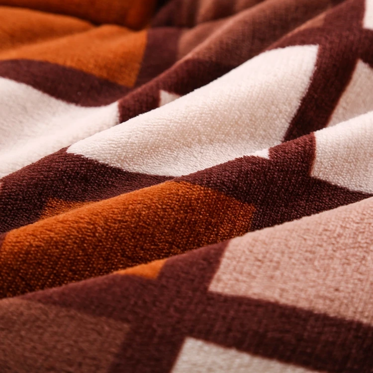 china factory wholesale custom printed heavy winter fleece blanket quilts bedding set