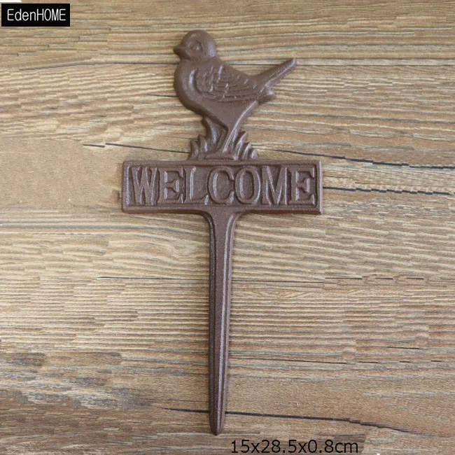 Hot Selling Cast Iron Yard Sign Stakes Bird Design Garden Stakes Buy