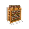 POS Wood beverage bottle display stand 3 shelves