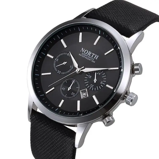 

Free shipping 2018 Luxury Brand Men Dress Leather Watches Male Stainless Steel Waterproof Sport Wrist Watch