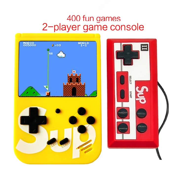 

Portable Mini Sup Game Console Handheld Gamepad 8-bit TV Console Game Classic 400 Game Consoles Retro For Dual Player