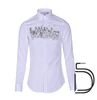 2019 latest pattern design embroidery dress shirts men long sleeve