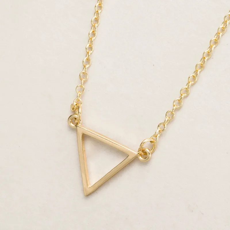 2016 New Simple Triangle Necklace Tiny Geometric Shape Necklaces for ...
