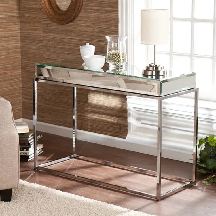 Home Hallway Furniture Glass Mirrored Console Table On Sale Buy