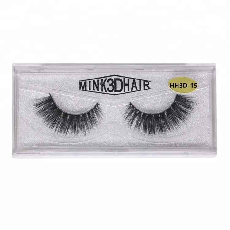 

Promotion Sale New Models Private Label Free Design 3d Mink Fur Eyelashes, Black anf clear