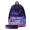 Cute Star Clouds Striped Lightweight School Backpack Bookbag with Pencil Case for Boys Girls and Kids