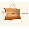 WLT5-2-26 Winter shawl packaging paper box with rope handles, luxury gold metallic paper pillow box for scarf packaging