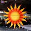 GREAT HANDMADE 3X3m inflatable hanging sun flower air supported orange sun commissioned model