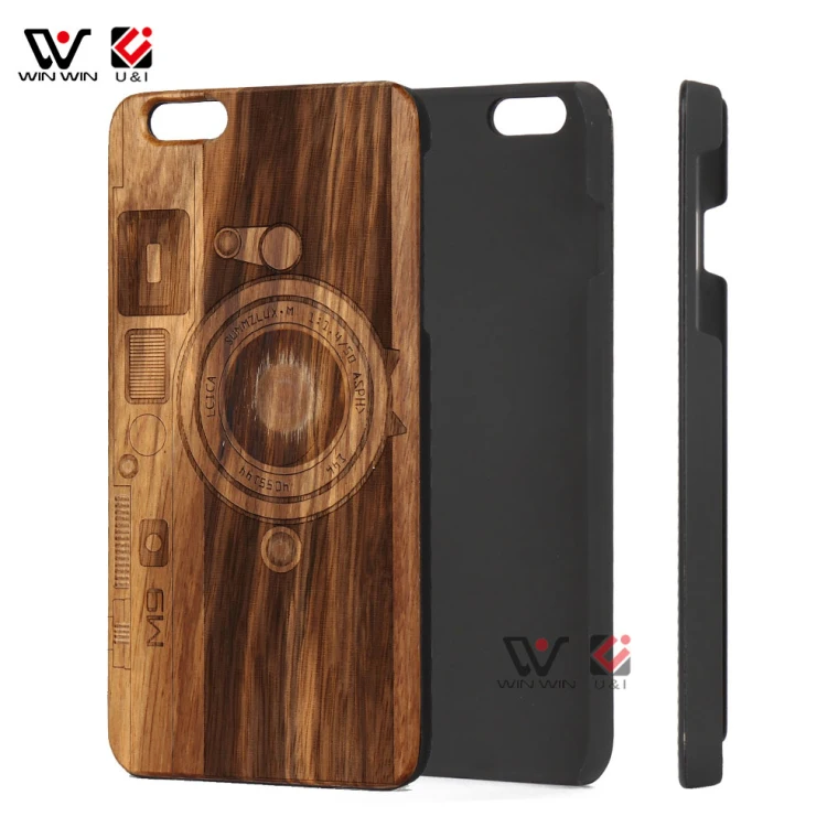

Beautiful Wood Materials Wood PC Mobile Phone Case For iPhone 6Plus Mobile Accessories, Natural wood color