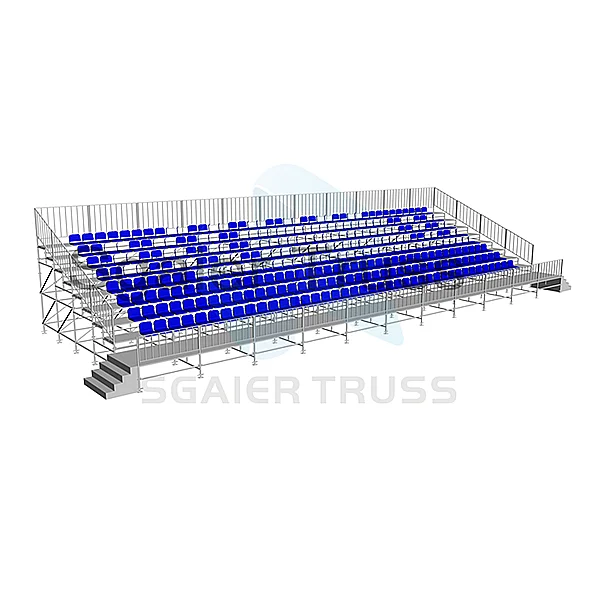 

demountable metal grandstand,movable metal tribune,portable steel bleacher, Silver and optional